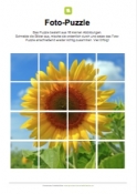Arbeitsblatt: Fotopuzzle - Sonnenblume