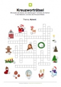 Arbeitsblatt: Kreuzworträtsel Advent