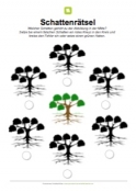 Arbeitsblatt: Schattenrätsel Baum