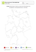 Arbeitsblatt: Stromverbrauch Bundesländer in Karte einzeichnen