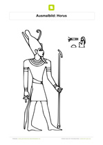 Ausmalbild Ägypten Horus