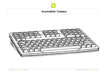 Ausmalbild Tastatur