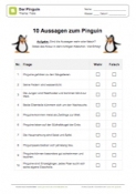 10 Aussagen zum Pinguin bewerten