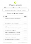 10 Fragen zu Jahreszeiten (ja/nein)