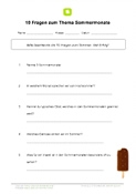 10 Fragen zu Sommermonaten