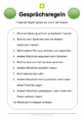10 Gesprächsregeln für die Grundschule