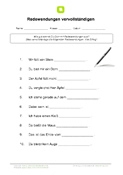 10 Redewendungen vervollständigen 10 Redewendungen vervollständigen