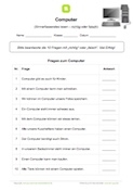 Arbeitsblatt: 10 Sätze lesen (Wahrheit prüfen): Computer