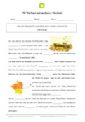 10 Verben einsetzen: Herbst