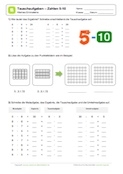 Arbeitsblatt: 1x1 Tauschaufgaben: Zahlenraum 5-10