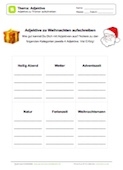 24 Adjektive zum Thema Weihnachten aufschreiben