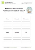 24 Adjektive zum Thema Winter aufschreiben 24 Adjektive zum Thema Winter aufschreiben
