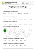 Arbeitsblatt: ABC - Vorgänger und Nachfolger