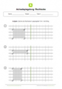 Arbeitsblatt: Achsenspiegelung im Gitternetz: Rechtecke