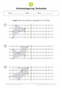 Arbeitsblatt: Achsenspiegelung im Gitternetz: Sechsecke