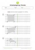 Arbeitsblatt: Achsenspiegelung im Gitternetz: Vierecke