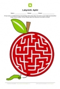 Arbeitsblatt: Apfel Labyrinth