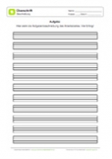 Arbeitsblatt: Arbeitsblatt Vorlage: Liniert für Schreibschrift - Hochformat (schwarz)