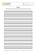 Arbeitsblatt Vorlage: Liniert für Schreibschrift - Hochformat (schwarz)