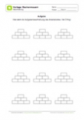 Arbeitsblatt Vorlage: Rechenmauern (3 Bausteine)