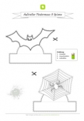 Arbeitsblatt: Aufsteller Fledermaus und Spinnennetz