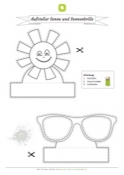 Arbeitsblatt: Aufsteller Sonne und Sonnenbrille