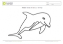 Arbeitsblatt: Ausmalbild Delfin