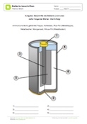 Arbeitsblatt: Batterie beschriften