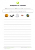 Arbeitsblatt: Bildergeschichte Halloween