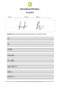 Arbeitsblatt: Buchstabe H - Schreibschrift lernen