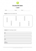 Arbeitsblatt: Buchstabe I - Druckschrift lernen