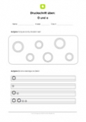 Arbeitsblatt: Buchstabe O - Druckschrift lernen