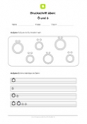 Arbeitsblatt: Buchstabe Ö - Druckschrift lernen