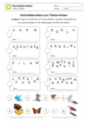Arbeitsblatt: Buchstabenrätsel Katzen
