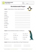 Arbeitsblatt: Buchstabensalat Pinguin