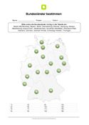 Bundesländer bestimmen auf Deutschlandkarte