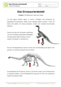 Arbeitsblatt: Das Dinosaurierskelett