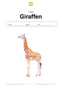 Arbeitsblatt: Deckblatt Giraffen