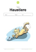 Arbeitsblatt: Deckblatt Haustiere