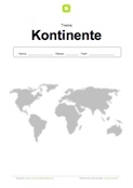 Arbeitsblatt: Deckblatt Kontinente