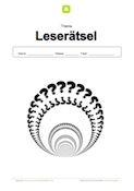 Arbeitsblatt: Deckblatt Leserätsel