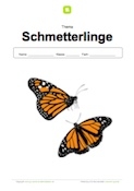 Arbeitsblatt: Deckblatt Schmetterlinge