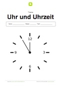 Arbeitsblatt: Deckblatt Uhr und Uhrzeit