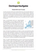 Arbeitsblatt: Denksportaufgabe - Klassenfahrt durch Europa