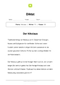 Arbeitsblatt: Diktat - Nikolaus