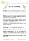 Arbeitsblatt: Dinosaurier ABC