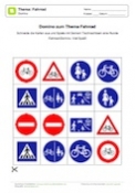 Domino Fahrrad Verkehrsschilder