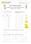 Einmaleins mit 2: Faktoren ergänzen