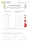 Einmaleins mit 3: Faktoren ergänzen