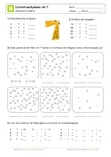 Arbeitsblatt: Einmaleins mit 7: Umkehraufgaben